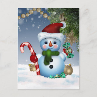 Carte Postale Snowman