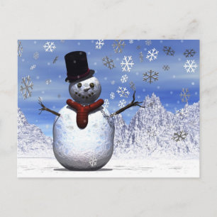 Carte Postale Snowman
