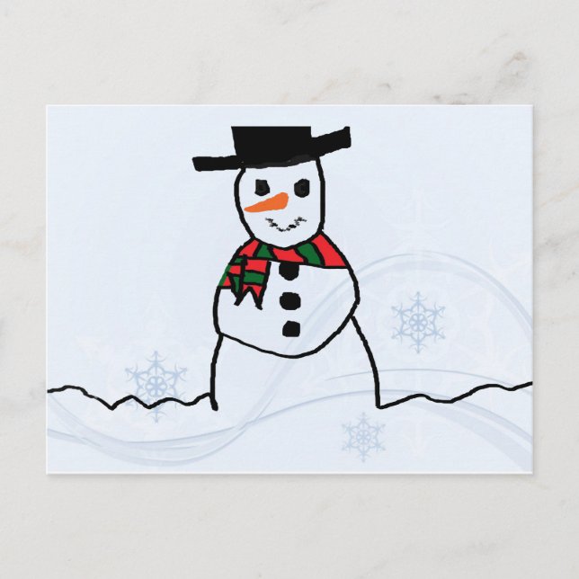 Carte Postale Snowman (Devant)