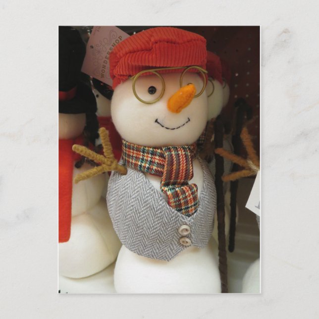 Carte Postale Snowman en verre (Devant)