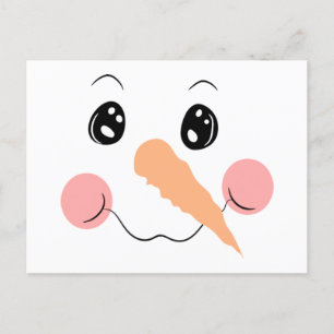 Carte postale Snowman Face
