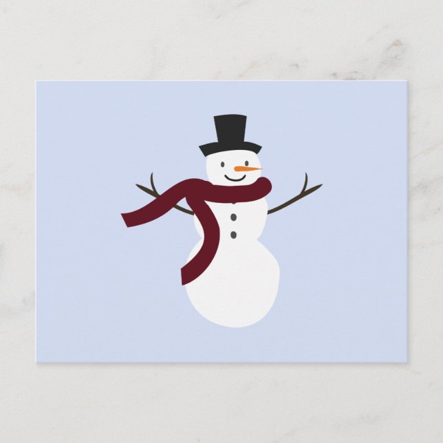 Carte Postale Snowman Modern Family Holiday Card (Devant)