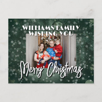 Carte Postale Snowy family picture Christmas