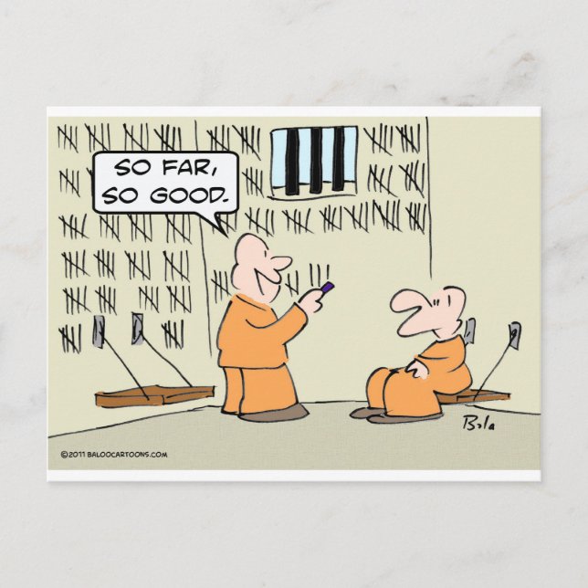 Carte Postale So far, so good in prison (Devant)