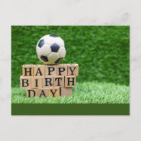 Soccer Anniversaire avec balle et Joyeux mot d'ann