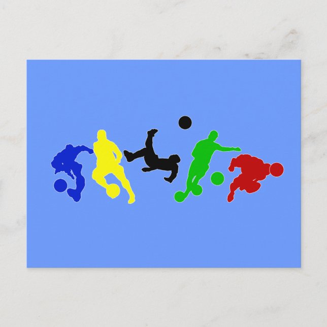 Carte Postale Soccer    joueurs de football fan de sports (Devant)