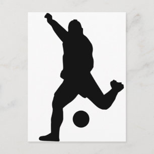 Carte Postale Soccer Kick Silhouette