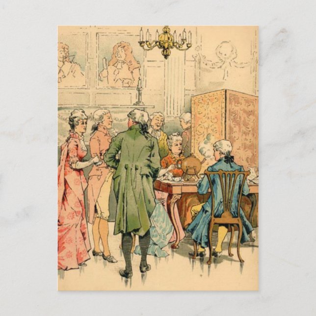Carte Postale Socialisation du XVIIIe siècle (Devant)