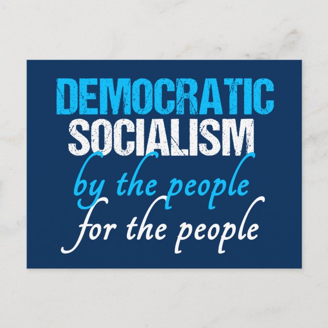 Carte Postale Socialisme Démocratique Définition Démocratie Soci (Devant)