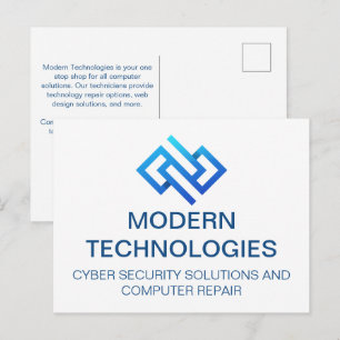 Carte Postale Société de technologie informatique de cybersécuri