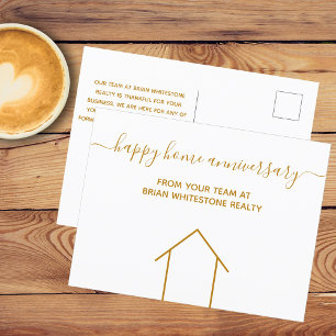 Carte Postale Société Immobilière Or Joyeux Anniversaire de la M