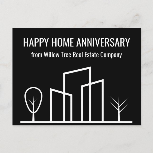 Carte Postale Société immobilière sur mesure Happy Home Annivers (Devant)