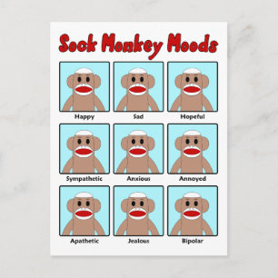 Carte Postale Sock Monkey Modes