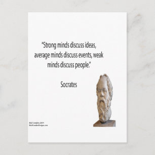 Carte Postale Socrate & Citations de "Grands Esprits" Célèbres