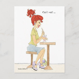 Carte Postale Soda Girl vous a manqué