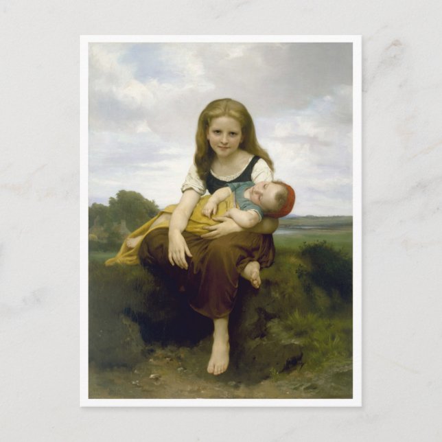 Carte Postale Soeur aînée Bouguereau (Devant)