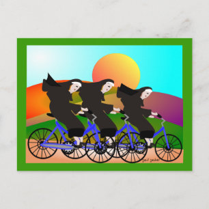 Carte Postale Soeurs à vélo Cadeaux d'art