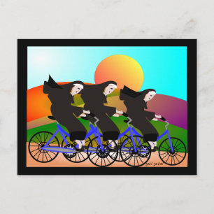 Carte Postale Soeurs à vélo Cadeaux d'art