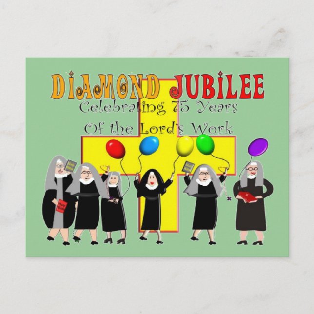 Carte Postale Soeurs Jubilé de diamant 75e année de service (Devant)