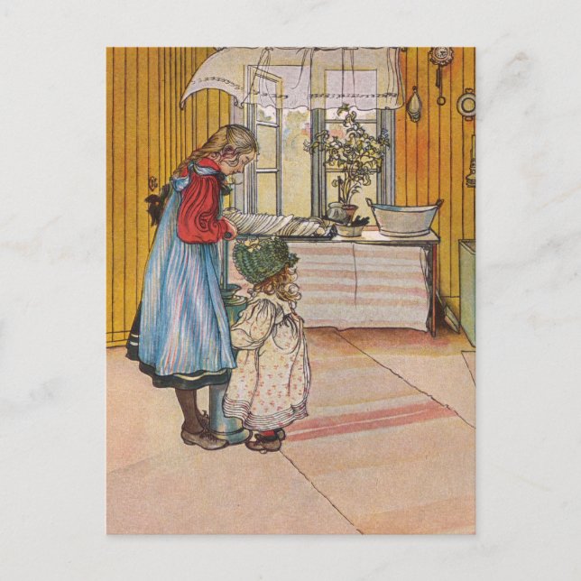 Carte Postale Soeurs - Koket av Carl Larsson (Devant)