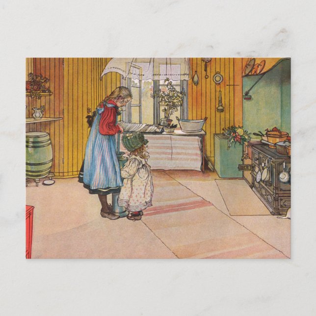 Carte Postale Soeurs - Koket av Carl Larsson (Devant)