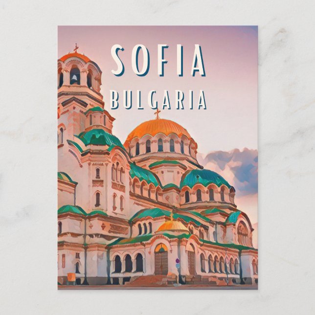 Carte Postale Sofia, la ville des contrastes Bulgare (Devant)