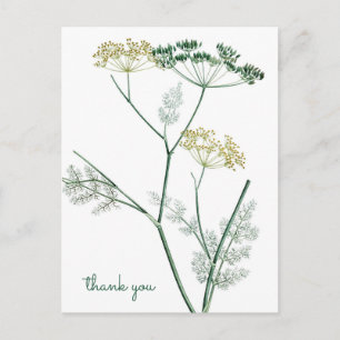 Carte Postale Soft Green Botanical IV - Merci