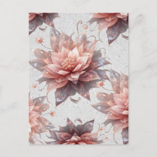 Carte Postale Soft Pastel Floral Postcard – Elegant Botanical 