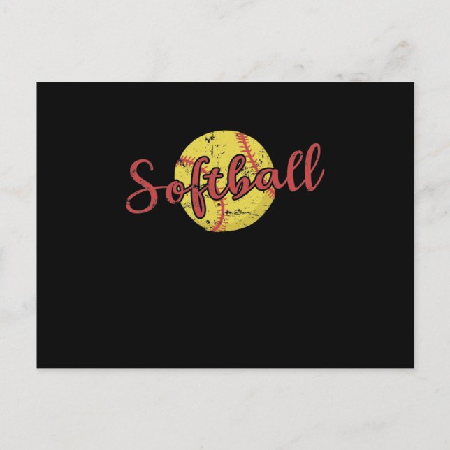 Carte Postale Softball Baseball Sport Équipe Home Run (Devant)