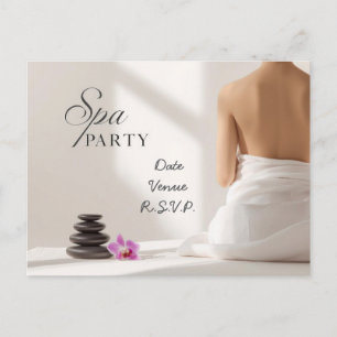 Carte Postale Soin de Spa Minimaliste Design Bien-être