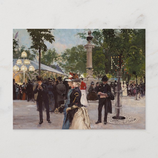 Carte Postale Soir d'été à Tivoli | Paul Fischer (Devant)