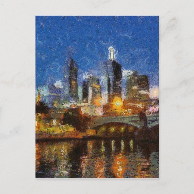Carte Postale Soirée à Melbourne (Devant)