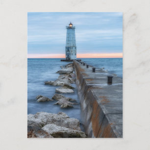 Carte Postale Soirée au phare de Frankfort