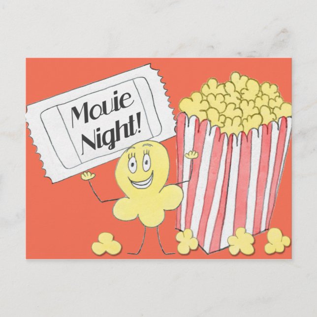 Carte Postale Soirée cinéma (Devant)