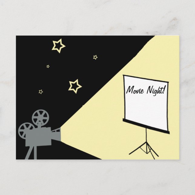 Carte Postale soirée cinéma sous les étoiles (Devant)