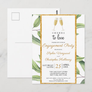Carte Postale Soirée d'amour Champagne Green