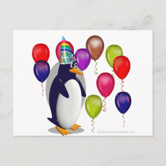 Carte Postale Soirée d'anniversaire de Penguin