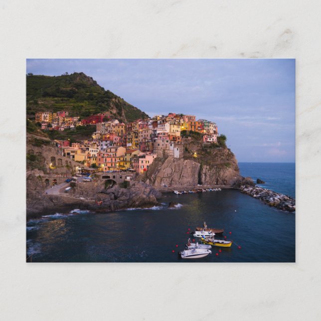 Carte Postale Soirée dans les Cinque Terre, Italie (Devant)