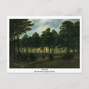 Carte Postale Soirée De Friedrich Caspar David