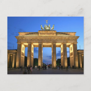 Carte Postale soirée de la porte de brandenburg