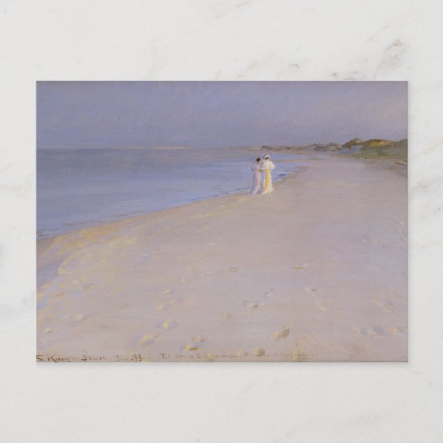 Carte Postale Soirée d'été à South Beach, Skagen, 1893 (Devant)