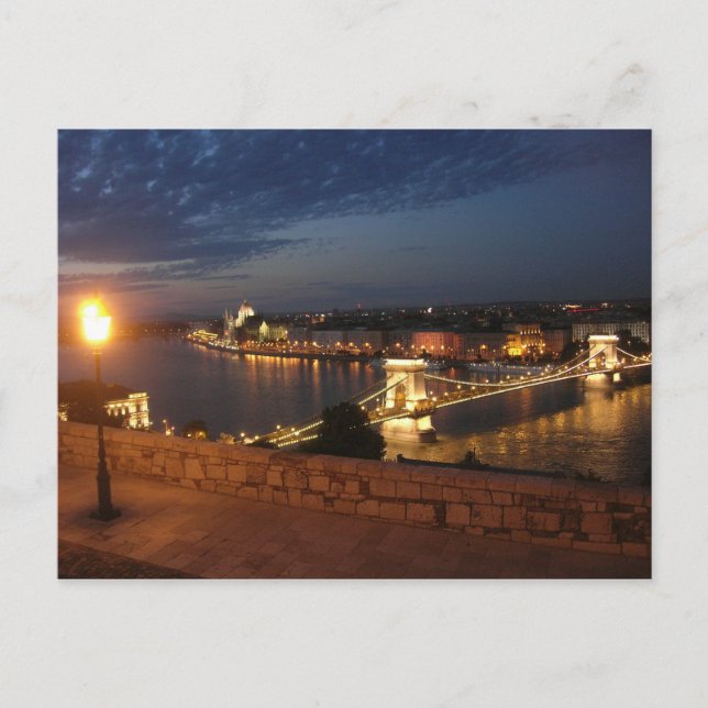 Carte Postale Soirée enchantée à Budapest (Devant)