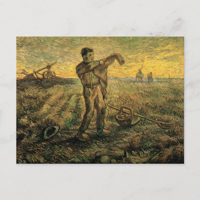 Carte Postale Soirée - Fin de journée par Vincent van Gogh (Devant)