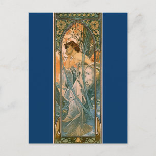 Carte Postale Soirée Reverie - par Alphonse Mucha