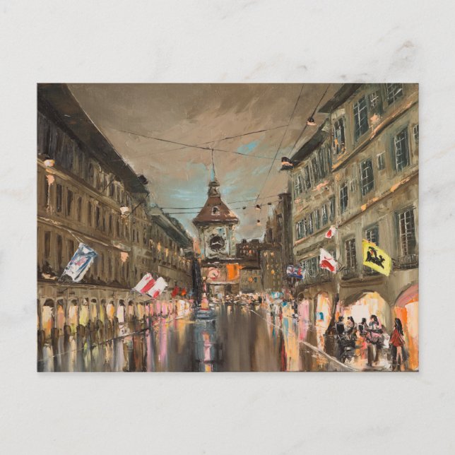 Carte Postale Soirée sur Kramgasse (Devant)