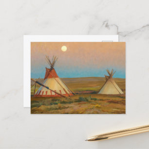 Carte Postale Soirée sur la réserve Blackfoot de Dixon