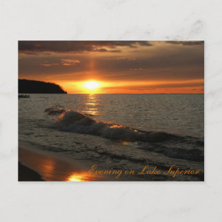 Carte Postale Soirée sur le lac Supérieur