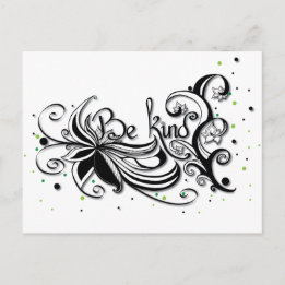 Carte Postale SOIS GENTIL ! Citation calligraphie inspirante
