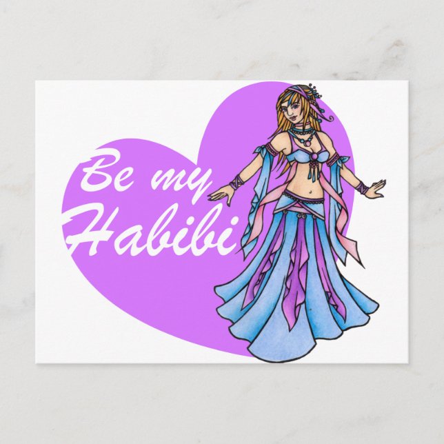 Carte Postale Sois ma danseuse du ventre Habibi (Devant)