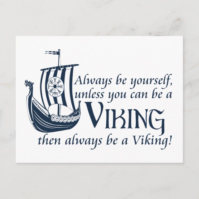 Carte Postale Sois Un Viking ! (Devant)